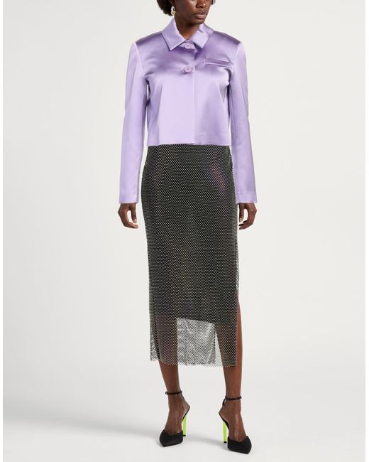 Semicouture Purple Lilac Jacket Acetate, Polyamide, Elastane, Polyester