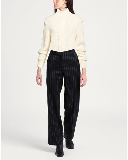 Saint James White Turtleneck Mohair Wool, Polyacrylic, Polyamide, Polyester