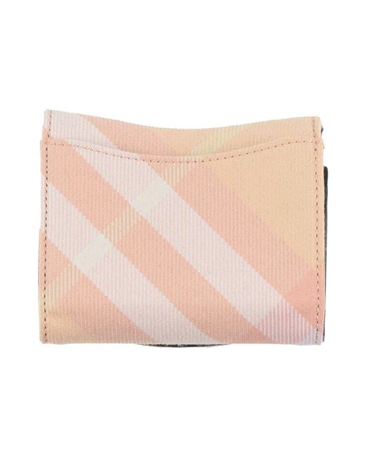 Burberry Natural Wallet Polyester, Wool