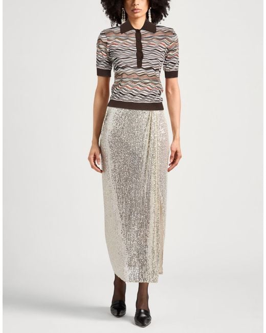 Missoni Brown Polo Shirt Viscose, Wool, Polyamide, Elastane