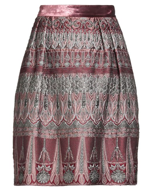 Alberta Ferretti Red Mini Skirt Polyester, Polyamide, Silk