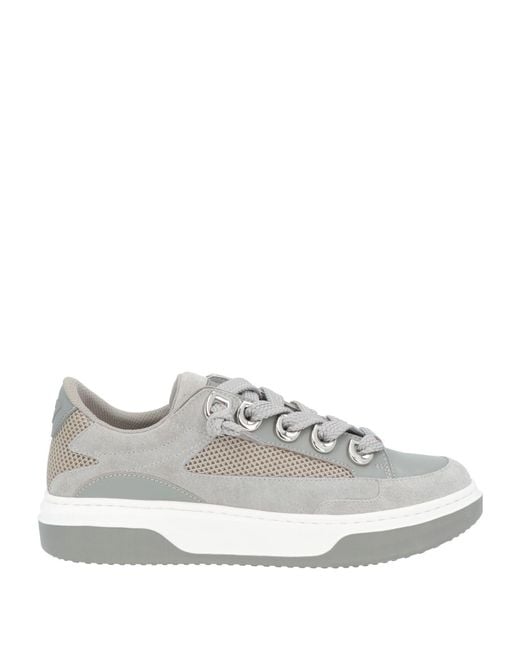 Emanuélle Vee White Sneakers Leather, Textile Fibers