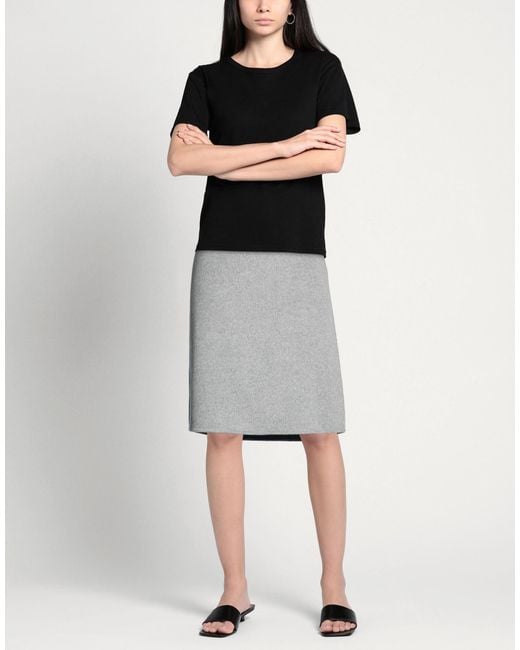 Iris Von Arnim Gray Midi Skirt