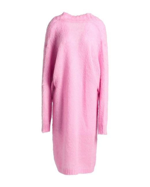 MM6 by Maison Margiela Pink Midi Dress Acrylic, Polyamide, Mohair Wool