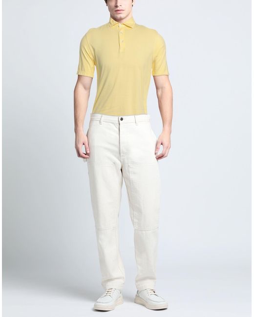 FILIPPO DE LAURENTIIS Yellow Polo Shirt for men