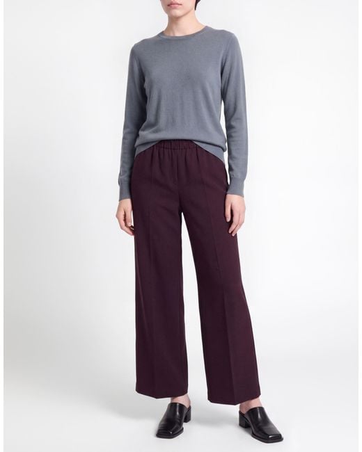 Liviana Conti Purple Burgundy Pants Viscose, Polyamide, Elastane