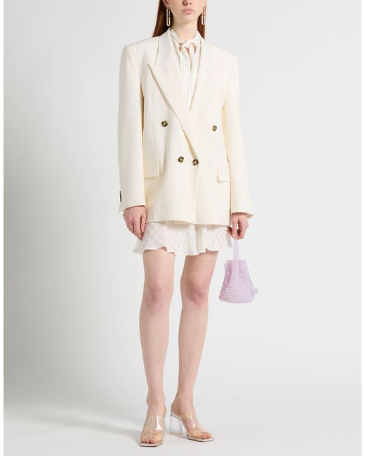 MSGM White Blazer Virgin Wool, Elastane