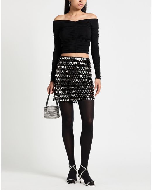 Gaelle Paris Black Mini Skirt Polyester