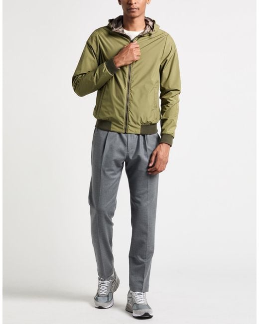 Moorer Green Military Jacket Polyester for men
