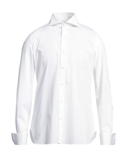 Luigi Borrelli Napoli White Shirt Cotton for men