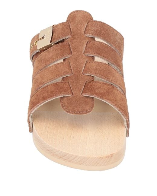 Scholl Brown Mules & Clogs Leather