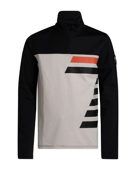 Emporio Armani Black Sweatshirt Polyester, Elastane for men