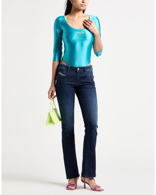 Versace Jeans Couture Blue Bodysuit Polyamide, Elastane