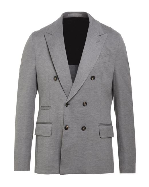 Eleventy Gray Platinum Blazer Wool for men