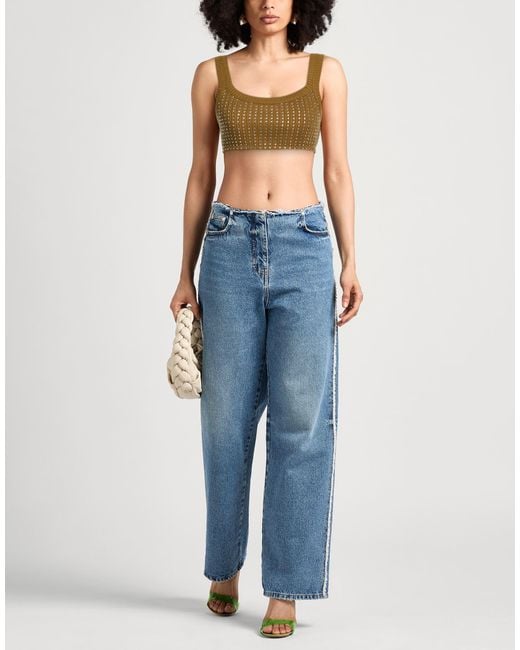 The Attico Natural Khaki Top Cotton
