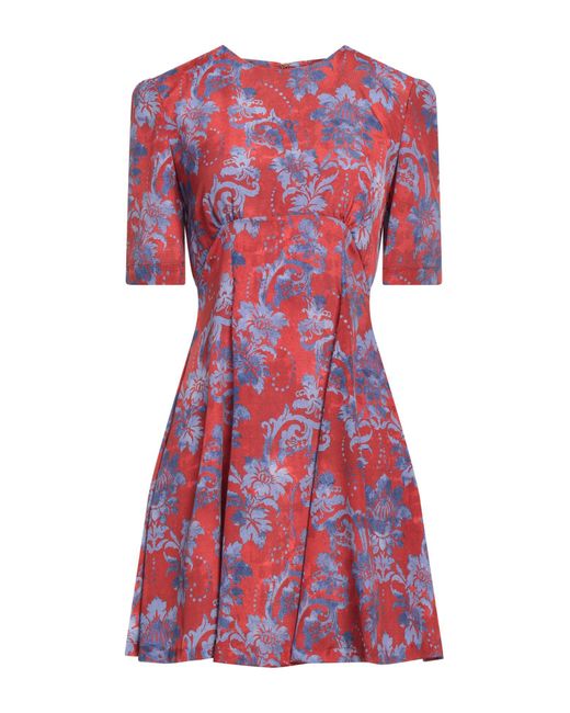 Versace Jeans Couture Red Brick Mini Dress Polyester