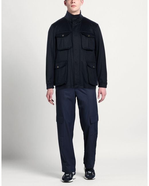 Sartorio Napoli Blue Coat Cashmere for men