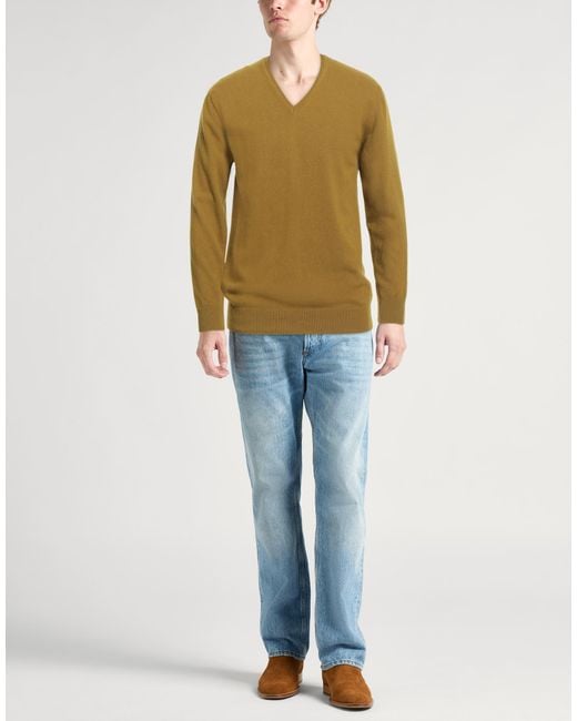 Daniele Fiesoli Green Sweater Wool, Cashmere for men