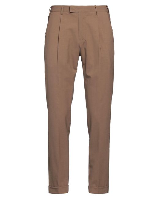 PT Torino Brown Pants Virgin Wool, Polyamide, Elastane for men
