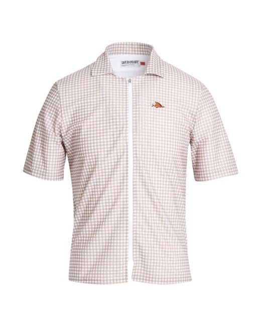 Cafe Du Cycliste Pink Shirts for men