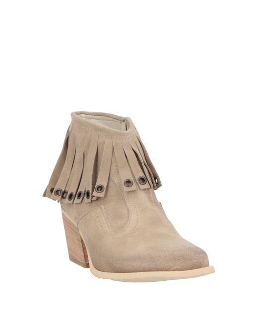 Divine Follie Natural Light Ankle Boots Leather