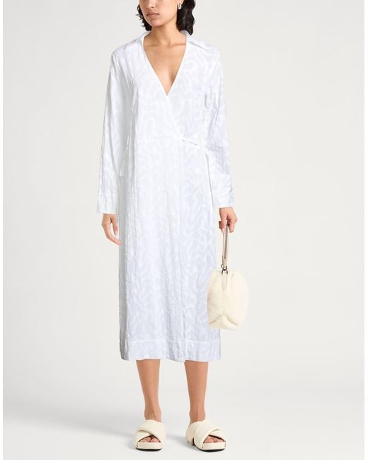 Massimo Alba White Midi Dress Cotton