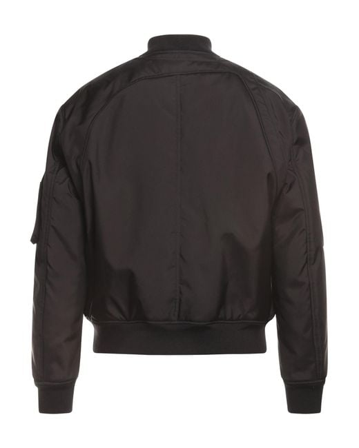 McQueen Black Harness Bomber Jacket for men