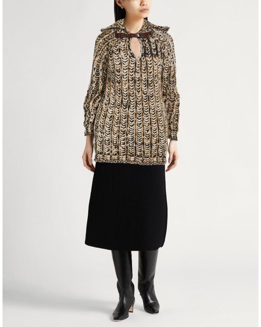 Tod's Multicolor Sand Turtleneck Alpaca Wool, Polyamide, Wool