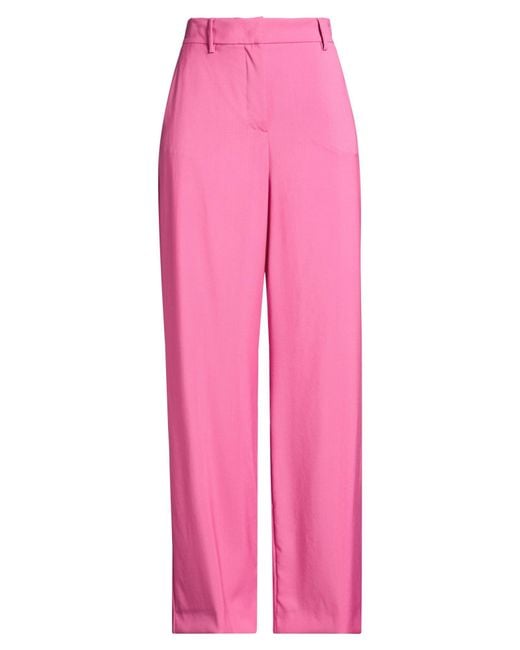 Weekend by Maxmara Pink Pants Virgin Wool