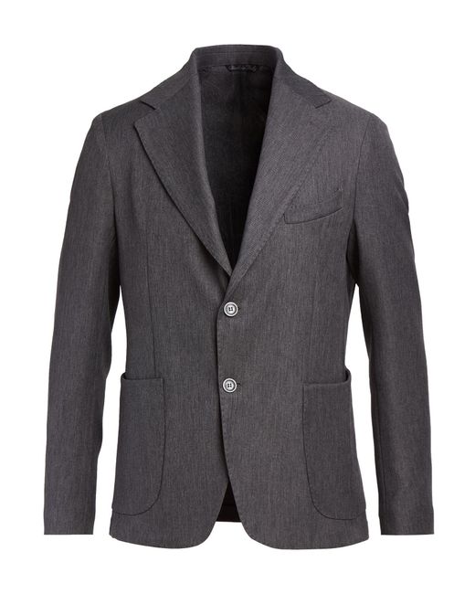 Exte Gray Blazer Polyester, Viscose for men