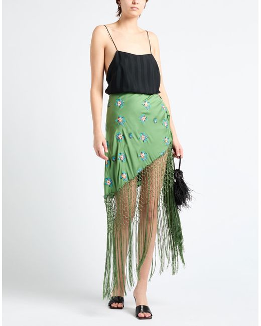 Essentiel Antwerp Green Maxi Skirt