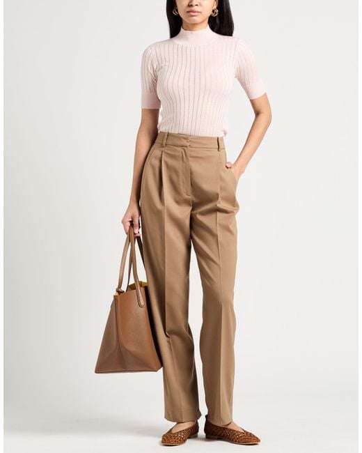 Max Mara Pink Turtleneck Silk, Wool