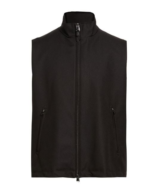 Canali Black Gilet for men