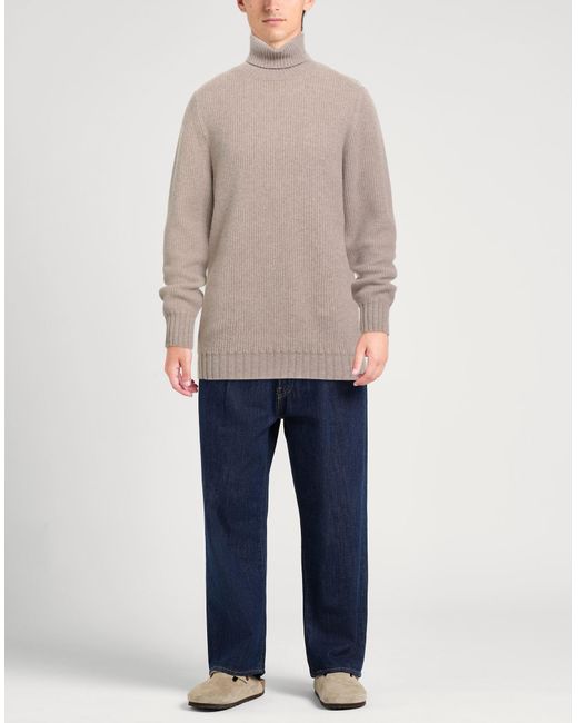 Alpha Studio Gray Turtleneck Cashmere for men