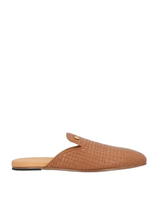 Giovanni Conti Brown Mules & Clogs Leather for men