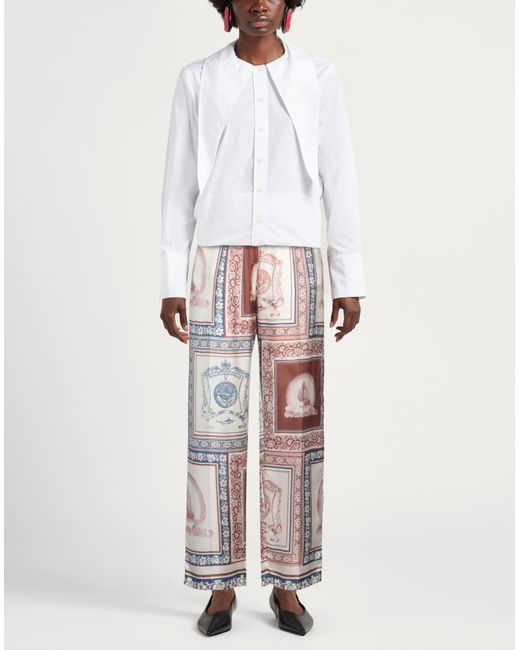Paul & Joe White Pants Silk