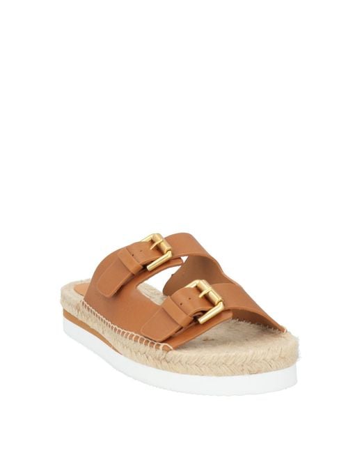 See By Chloé Brown Tan Espadrilles Calfskin