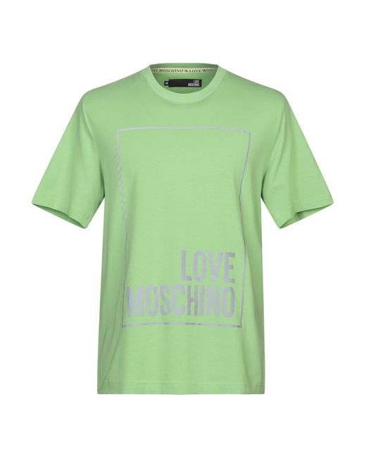 Love Moschino Cotton T-shirt in Green for Men - Lyst