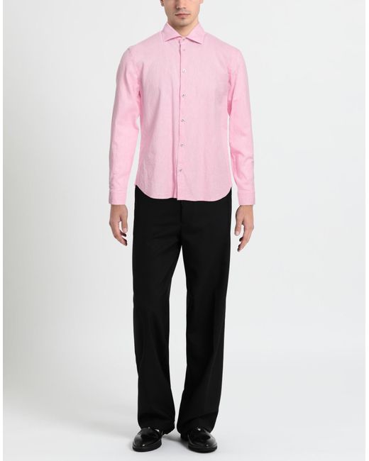 Camicia di Manuel Ritz in Pink da Uomo