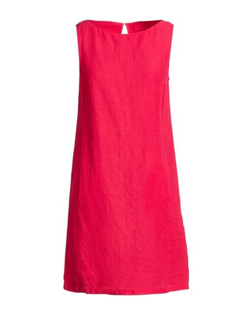 120% Lino Pink Fuchsia Mini Dress Linen