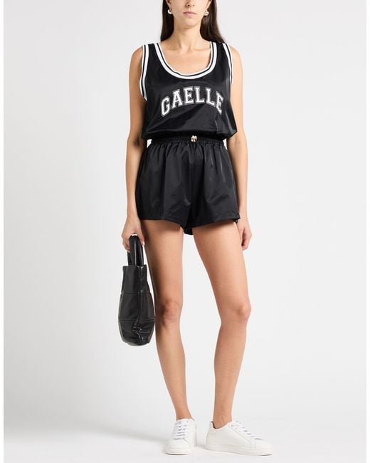Gaelle Paris Black Playsuit Cotton, Polyamide, Elastane