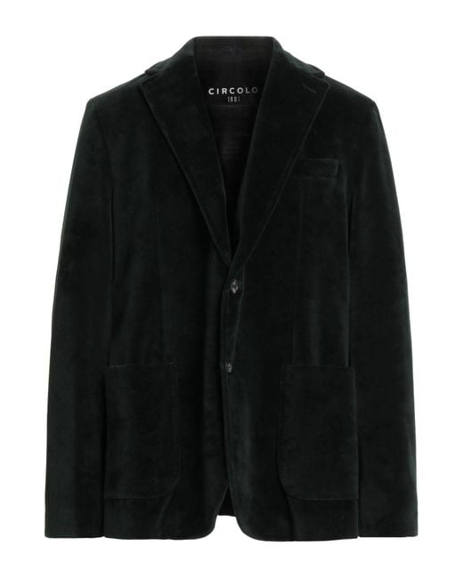 Circolo 1901 Black Blazer Cotton, Polyester for men