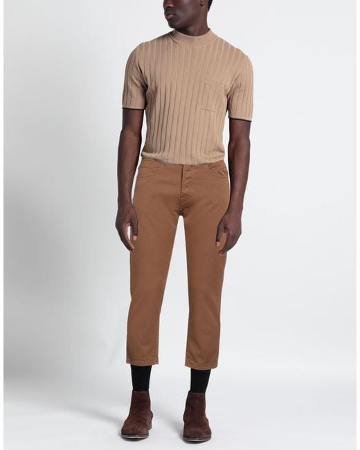 Imperial Brown Pants Cotton, Elastane for men