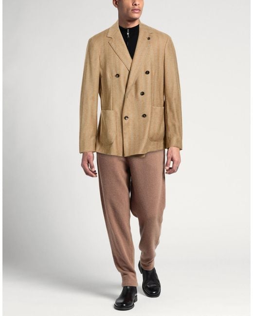 BRERAS Milano Natural Sand Blazer Virgin Wool for men