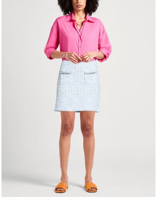 Self-Portrait Blue Mini Skirt