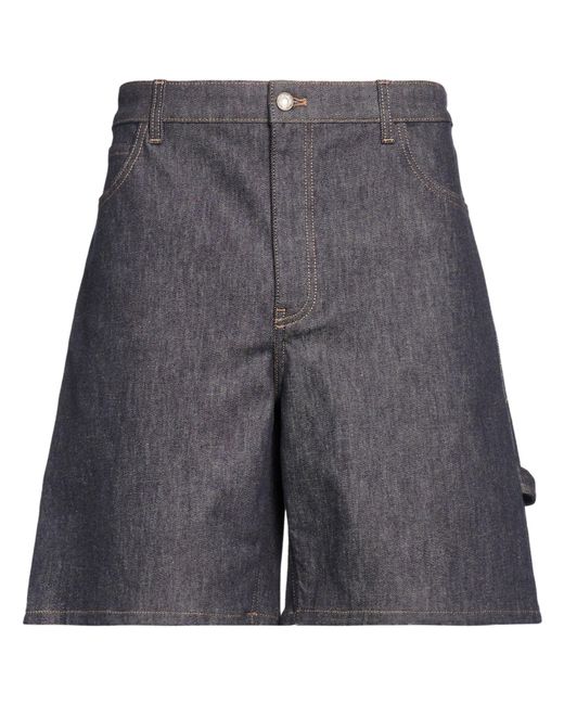 Courreges Gray Denim Shorts Cotton, Elastane for men