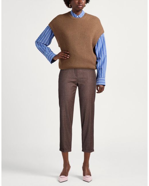 Max Mara Brown Pants Virgin Wool, Elastane