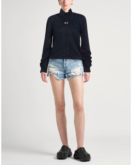 Courreges Blue Sweatshirt Polyester, Elastane