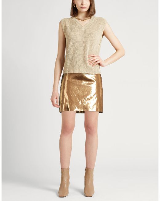 Alysi Brown Chocolat Mini Skirt Polyester