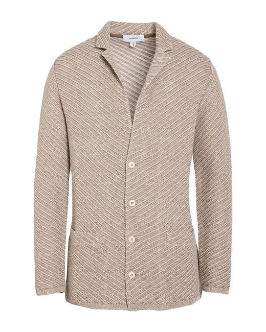 Lardini Natural Camel Blazer Linen, Cotton for men